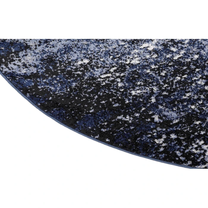 Nourison Passion Light Blue Black PSN10 4 ft. Round Rug