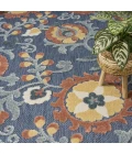 Nourison Aloha Blue Rose ALH17 9 ft. X 12 ft. Rect. Rug