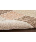 Nourison Astra Machine Washable Beige Multicolor ASW09 2 ft. 2 in. X 10 ft. Rectangle Rug