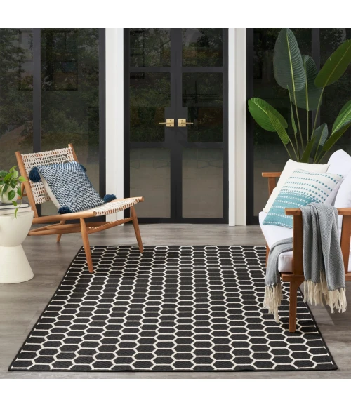 Nourison Twist Reversible Black TWS01 4 ft. X 6 ft. Rect. Rug