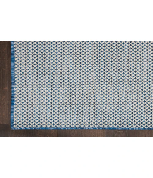 Nourison Courtyard Ivory Blue COU01 2 ft. X 6 ft. Rectangle Rug