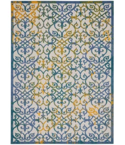 Nourison Home Aloha ALH21 Ivory Blue 9 ft. X 12 ft. Area Rug