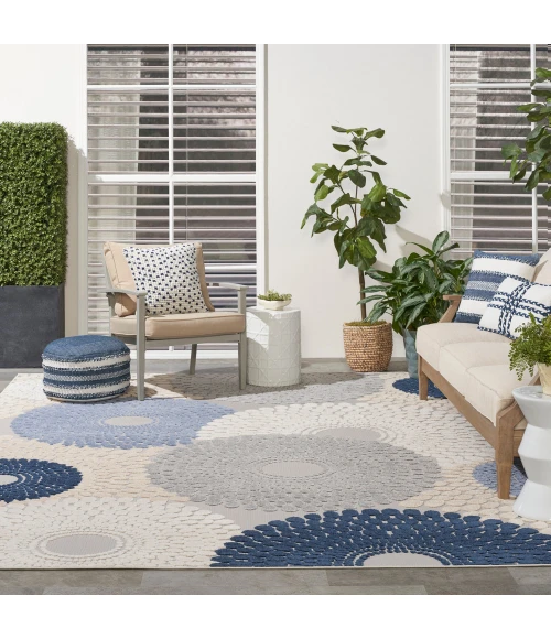 Nourison Aloha Area Rug ALH29 Blue/Grey