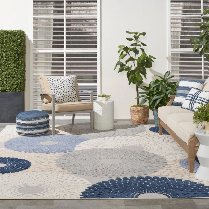 Nourison Aloha Area Rug ALH29 Blue/Grey