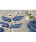 Nourison Aloha Blue Grey ALH32 7’10” Round Rug