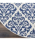 Nourison Grafix Round Area Rug GRF06-White/Blue