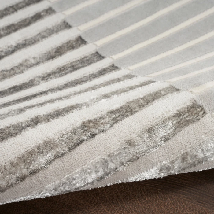 Inspire Me! Home Décor Brushstrokes Area Rug BSK04 Silver Grey