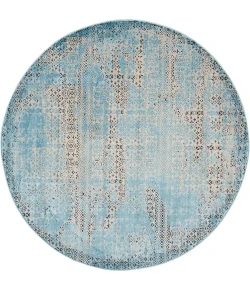 Nourison Home Karma KRM01 Blue 5 ft. 3 in. Round Area Rug