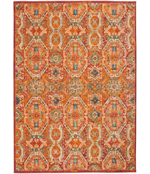 Nourison Allur Area Rug ALR05-Red Multicolor