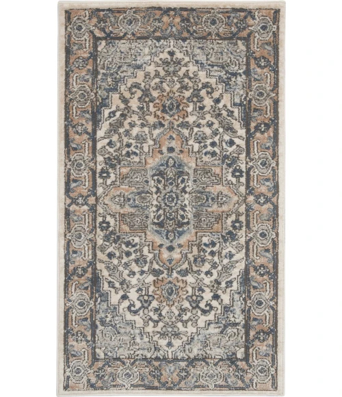 Nourison Quarry Ivory Grey QUA05 2 ft. X 4 ft. Rect. Rug