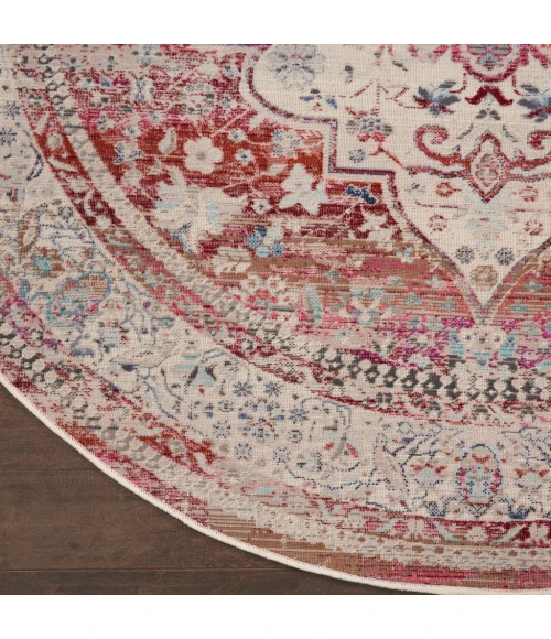 Nourison Vintage Kashan Area Rug VKA07-Red/Ivory