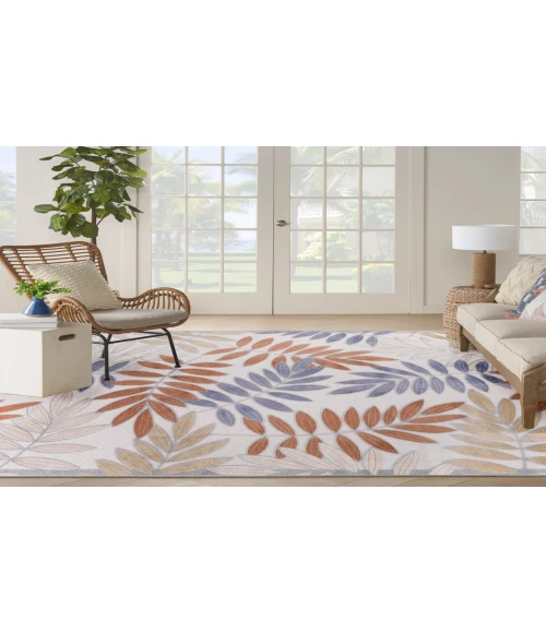 Nourison Aloha Blue Mocha ALH18 7 ft. 10 in. X 10 ft. 6 in. Rectangle Rug