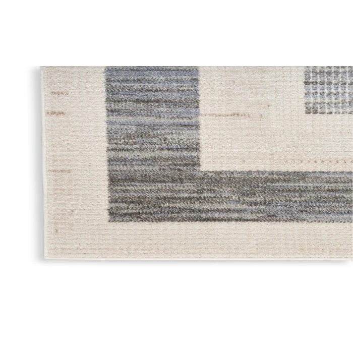 Nourison Serenity Home Grey Ivory SRH07 2 ft. 2 in. X 7 ft. 6 in. Rectangle Rug