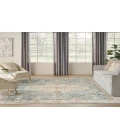 Nourison Astra Machine Washable Silver Blue ASW11 6 ft. 7 in. X 9 ft. Rectangle Rug