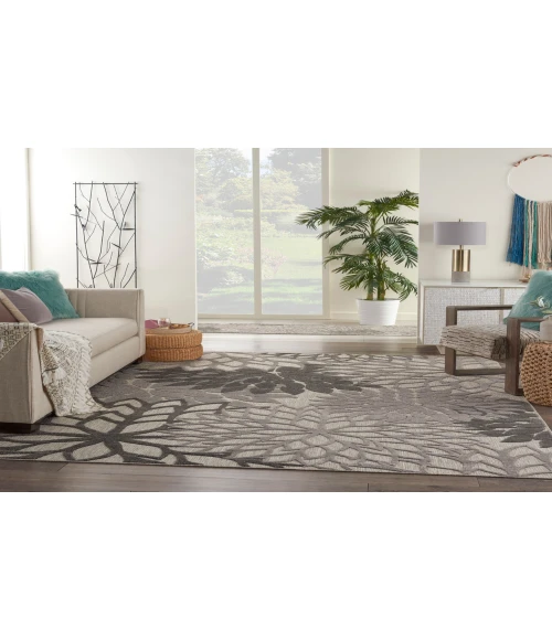 Nourison Aloha Silver Grey ALH05 9 ft. X 12 ft. Rectangle Rug