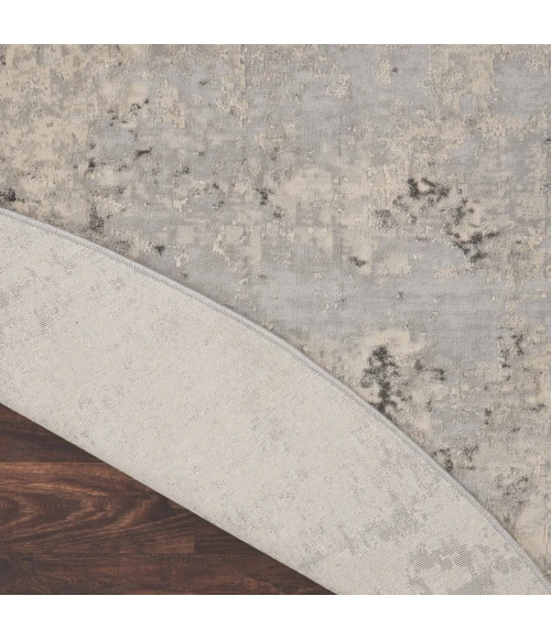 Nourison Rustic Textures Area Rug RUS07 Grey/Beige 5'3" Round