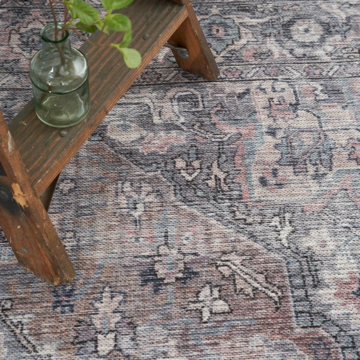 Nicole Curtis Machine Washable Series 1 Area Rug SR101 Black 5' x 7'