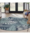 Nourison Home Garden Oasis Navy GOA02 8 ft. Round Rug