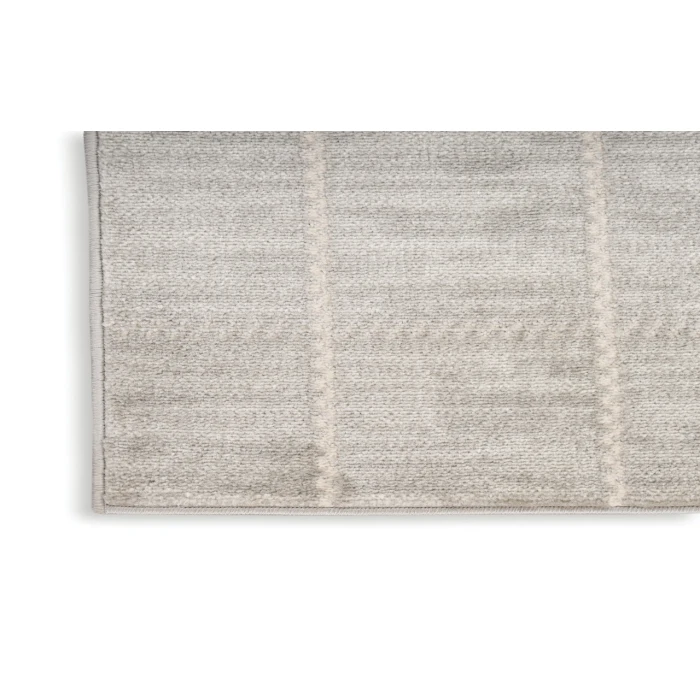 Nourison Serenity Home Light Grey SRH05 3 ft. 11 in. X 5 ft. 11 in. Rectangle Rug