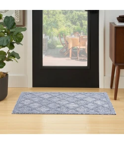 Nourison Home Easy Care NES01 Denim Blue 2 ft. X 4 ft. Area Rug