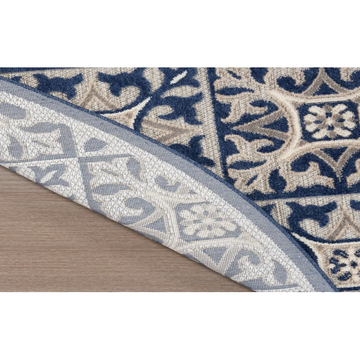 Nourison Aloha Blue ALH34 7’10” Round Rug