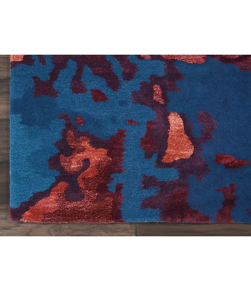 Nourison Prismatic Area Rug PRS13 Blue/Flame 8'6" x 11'6"