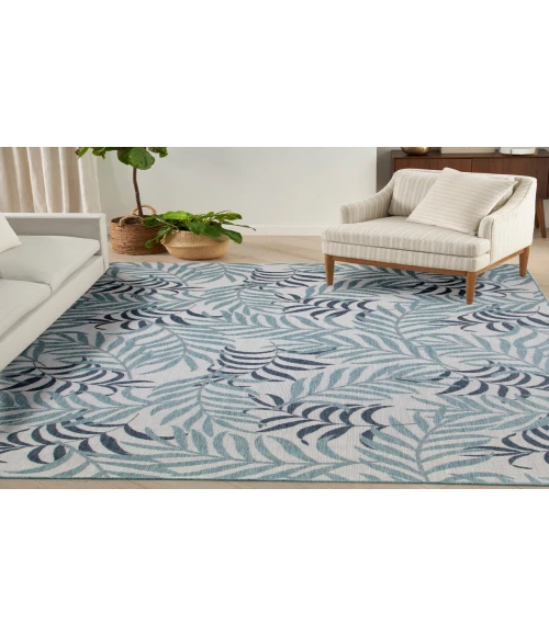 Nourison Garden Oasis Blue GOA01 8 ft. X 10 ft. Rectangle Rug