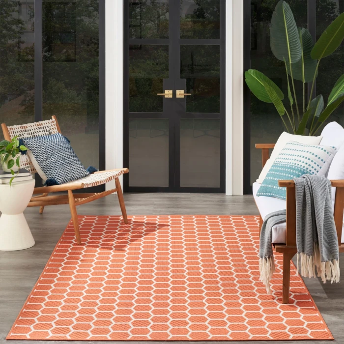 Nourison Twist Reversible Coral TWS01 4 ft. X 6 ft. Rect. Rug