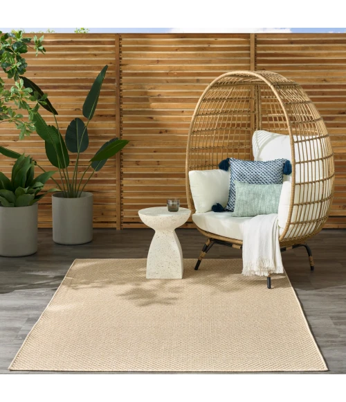 Nourison Tulum Cream TLM03 5 ft. 3 in. X 7 ft. Rect. Rug