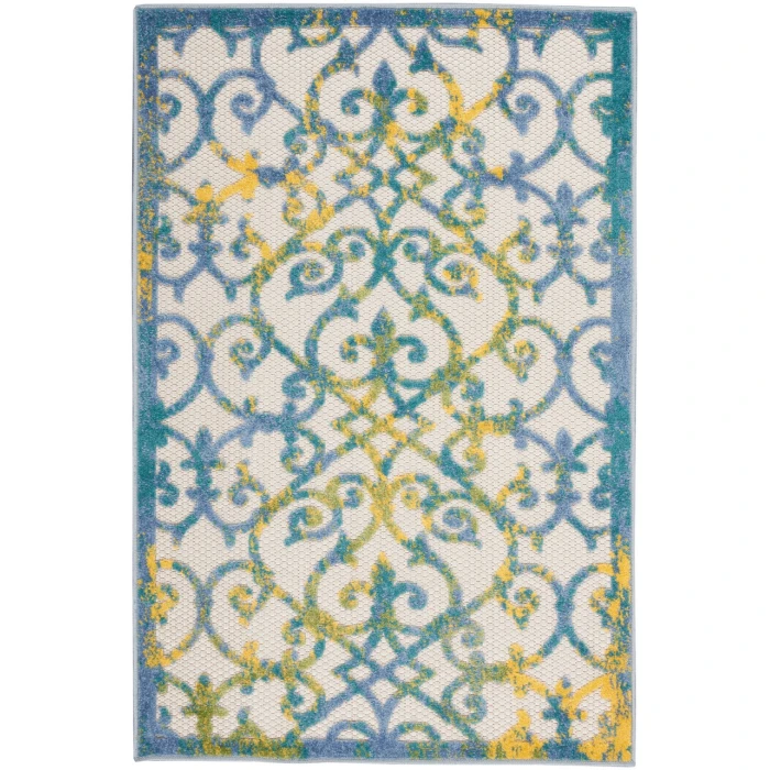 Nourison Aloha Area Rug ALH21-Ivory Blue