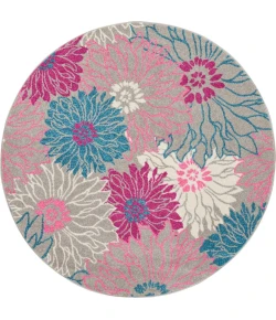 Nourison Home Passion PSN17 Grey 4 ft. Round Area Rug