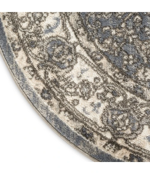 Nourison Quarry Blue QUA05 4 ft. X Round Rug