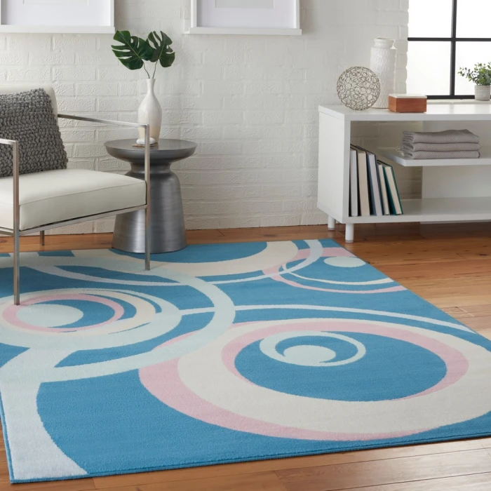 Nourison Grafix Area Rug GRF21-Blue Multi Colored