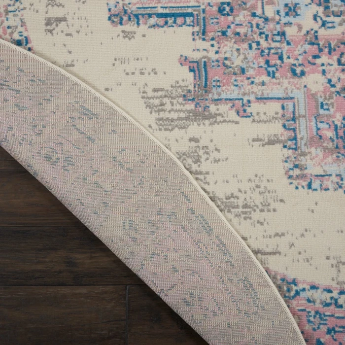 Nourison Grafix Round Area Rug GRF14-Ivory/Pink
