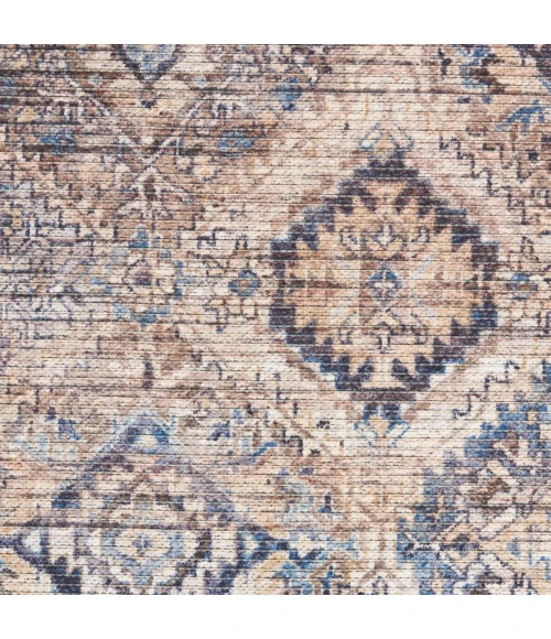 Nicole Curtis Machine Washable Series 1 Area Rug SR103 Ivory/Latte 5' x 7'