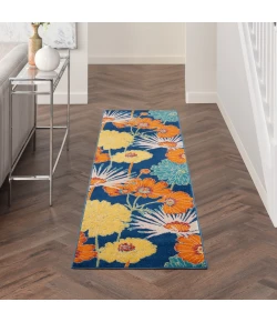Nourison Home Allur ALR06 Navy Multicolor 2 ft. 3 in. X 7 ft. 6 in. Area Rug