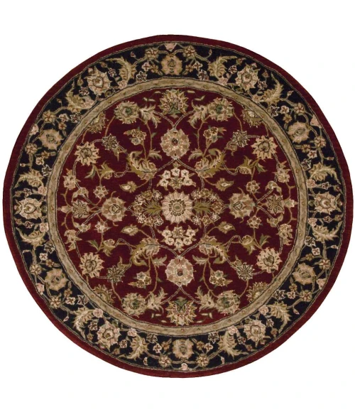 Nourison 2000 Round Area Rug 2002-Burgundy