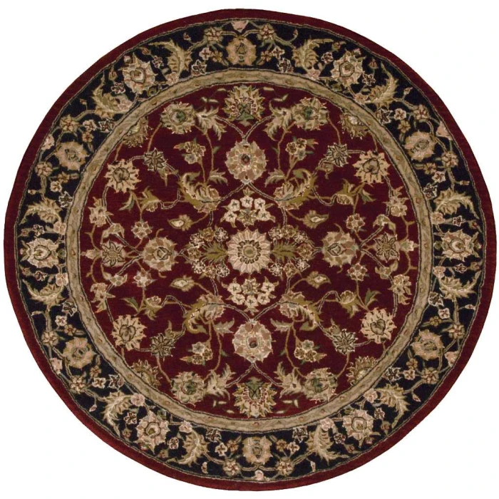 Nourison 2000 Round Area Rug 2002-Burgundy
