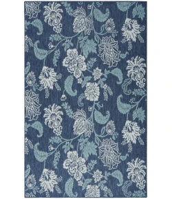 Nourison Home Garden Oasis GOA03 Navy 5 ft. X 7 ft. Area Rug