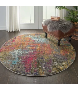 Nourison Home Celestial CES14 Sunset 5 ft. 3 in. Round Area Rug