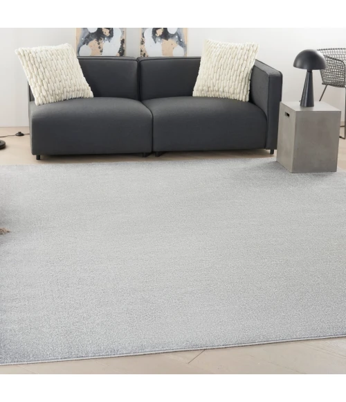 Nourison Essentials Silver Grey Area Rug NRE01-Silver Grey