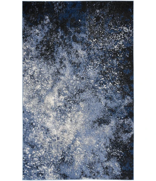 Nourison Passion Light Blue Black PSN10 3 ft. 9 in. X 5 ft. 9 in. Rectangle Rug