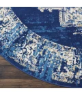 Nourison Grafix Round Area Rug GRF14-Navy Blue