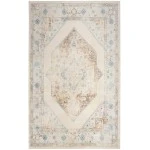 Nourison Home Astra Machine Washable ASW13 Ivory Blue 9 ft. X 12 ft. Area Rug