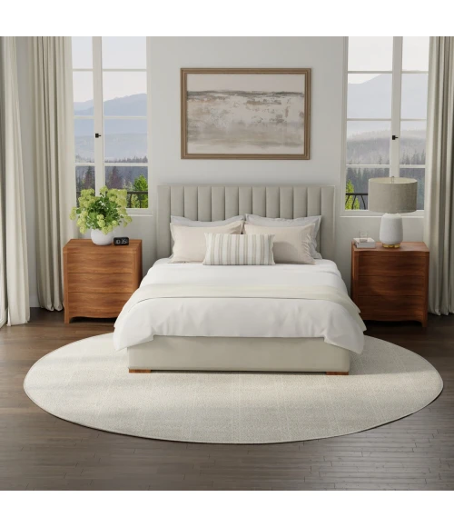 Nourison Serenity Home Ivory Cream SRH05 8 ft. X Round Rug