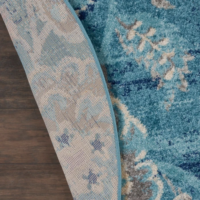 Nourison Tranquil Round Area Rug TRA02-Turquoise