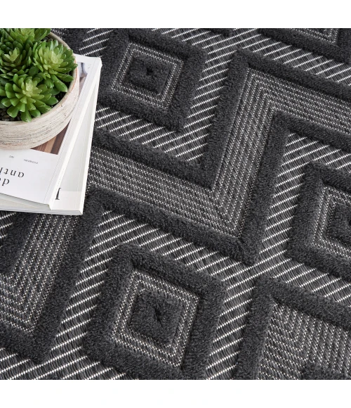 Nourison Versatile Area Rug NRV01 Charcoal/Black