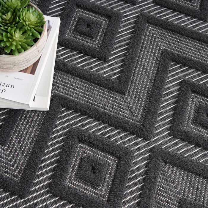 Nourison Versatile Area Rug NRV01 Charcoal/Black
