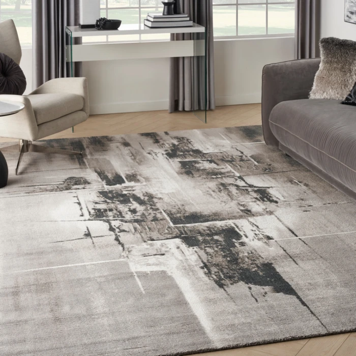 Nourison Twilight Area Rug TWI30 Grey/Ivory/Black