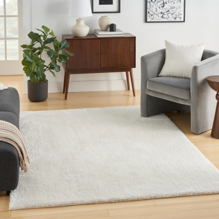 Nourison Pacific Shag Area Rug PCS01 Ivory